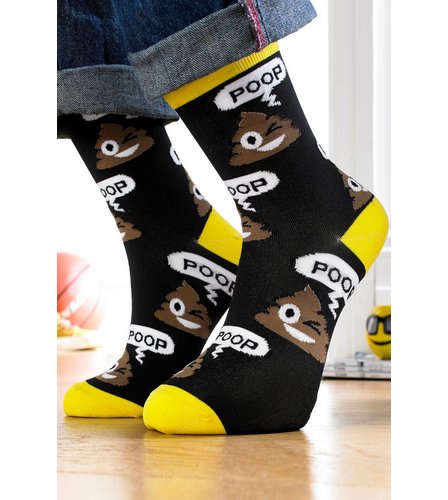 Poo Emoji Socks
