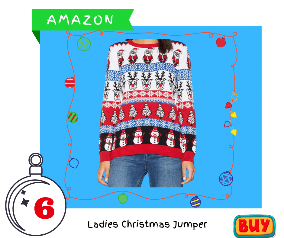 Christmas Jumper Ladies, Snowmen, Reindeer, Santa, Tree