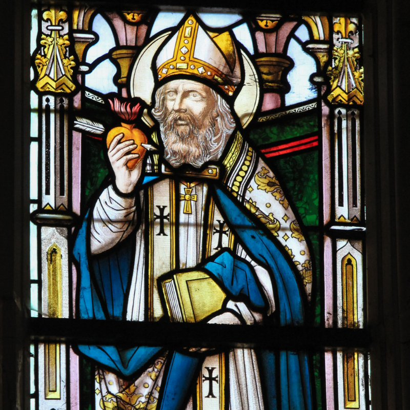 Saint Augustine window glass stain image